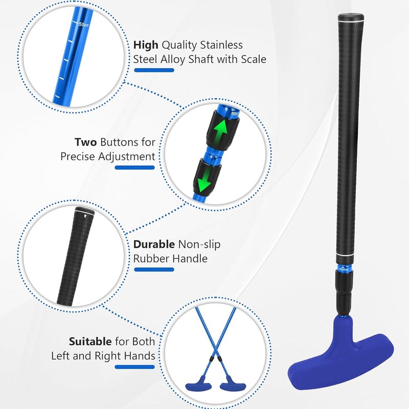 MultiOutools Golf Putters for Men and Women, 2 Pack Adjustable Golf Club Sets with 6 Balls & 2 Flag Cups, Two-Way Mini Putters Training Clubs for Children, Teenagers, Adults - Image 5